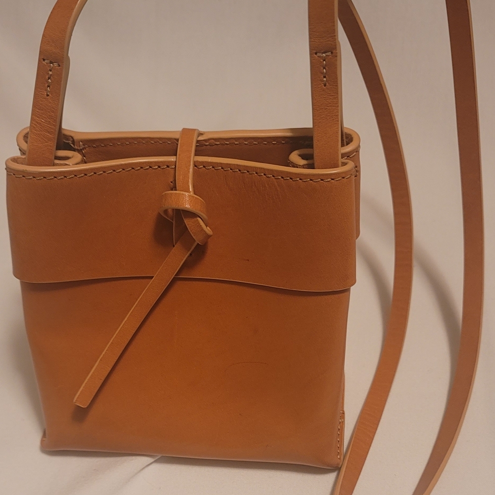 KARA Elegant Tan Mini Leather Bag